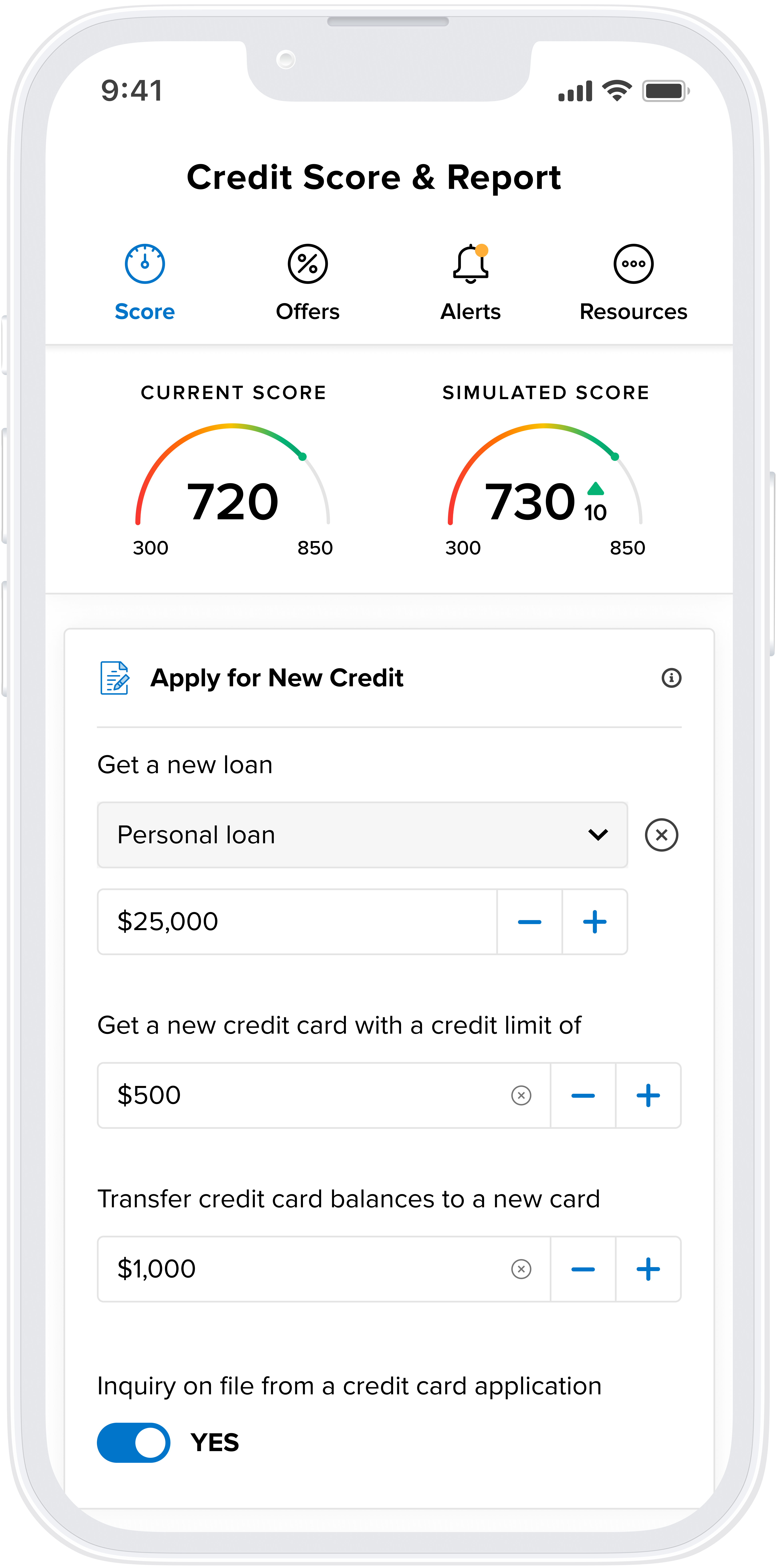 Credit Score Simulator